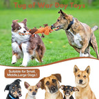 Squeaky Dog Toys, Tug of War Dog Toy for Large Dogs, Plush Puppy Toys with Pull Rope, Interactive Dog Toys for Small, Middle, and Big Dogs