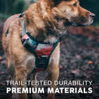 Embark Adventure Dog Harness, Reflective Trim No Pull Dog Harness for Large Dogs - Military Grade Nylon, Front Clip with Gel Lined Handle.