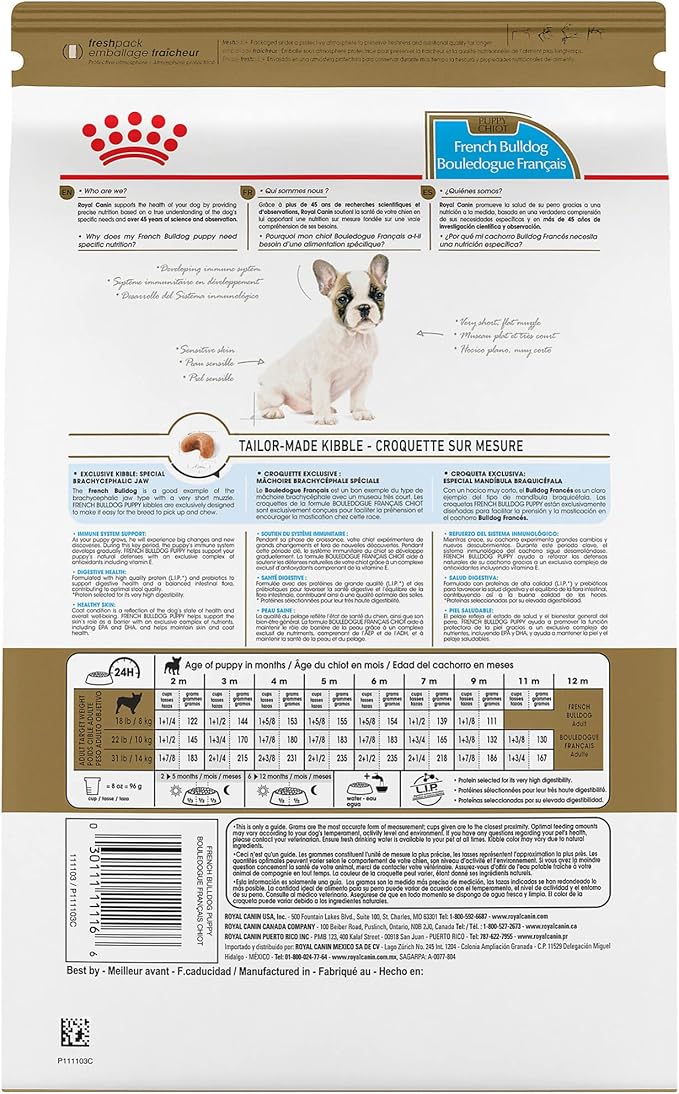Royal Canin Breed Health Nutrition French Bulldog Puppy Dry Dog Food, 10.5 lb Bag