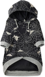 Rocky – The Orginal Lightweight Hooded TEE 100% Organic Cotton Dog Hoodie Pet Coat Sweater for Small, Medium, Large Dogs, Batty Black, X-Large