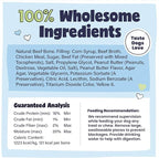 Pawstruck Small 3" Filled Dog Bones, Peanut Butter Flavor - Made in USA Long Lasting Stuffed Femur for Aggressive Chewers Dental Treat - Pack of 10 - Packaging May Vary
