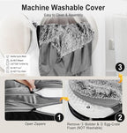 Gimars 3.7in Ultra Thick Orthopedic Dog Beds for Large Dogs,Soft Egg Foam Dog Sofa Bed, 28D Crate Foam Washable Cover, Waterproof Lining Supportive Half-Round for Aging Dogs 41.3x32.6x7.7in