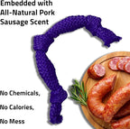 Playology Dog Toys | Dri-Tech Dental Rope Toy for Dogs - Gentle on Teeth | Jumbo Pork Sausage Scented Toy - Easy to Clean and Made from Non Toxic Materials