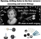 16x8 Granite Gravestone Memorial plaques for Outdoors,Cemetery headstones for Graves,Grave Markers for Cemetery for Humans，Cemetery Tombstone Marker,Grave Stones for Humans