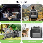 Pawtners Cat Carrier Backpacks Expandable Cat Backpack with Breathable Mesh, Pet Carrier Backpack for Cats Small Dogs Puppies Up to 18 Lbs, Dog Carrier Backpack for Travel Hiking Camping Outdoor