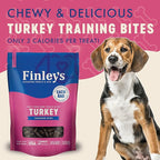 Finley's Soft Chew Dog Treat Training Bites Treats for Dogs Made in USA | Turkey Recipe | All-Natural Protein Wheat Free Dog Treats | Healthy Dog Treat Bags | No Preservatives, 16 Ounce (Pack of 6)
