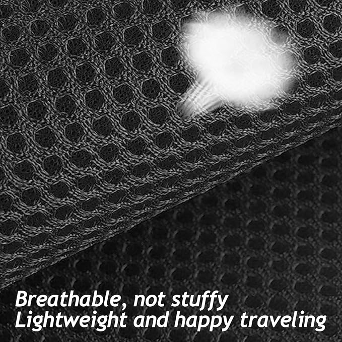 shudyear Summer cat Chest Harness and Leash, Anti-Escape Adjustable Soft mesh cat Leash and Chest Harness Set for All Types of Cats cat Vests (Size L,Black)