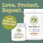 Wholistic Pet Organics Pure Ester-C Powder for Dogs - 2 Oz - Healthy Alternative to Dog Allergy Chews - Vitamin C Supplement for Dog Allergy Relief, Immune Support, Itch Relief for Dogs - Made in USA