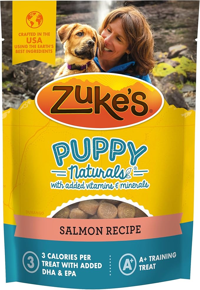 Zuke's Puppy Naturals Bag of Soft Puppy Treats for Training, Natural Dog Treats Bites with Salmon Recipe, 5 oz.,
