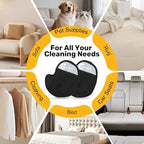 2Pcs Pet Hair Removal Gloves, Reusable Electrostatic Gloves Brush for Dogs Cats Hair Removal Grooming, Pet Hair Remover Tool for Furniture, Clothing, Couch, Carpet, Car Seats