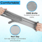 Pet Grooming Gloves - High-Density Silicone Gloves with Enhanced Five Finger Design for Massaging and Bathing Dogs and Cats (Grey)