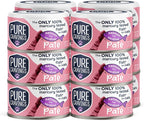 Salmon and Sardine Pate, Canned Wet Cat Food, 100% Mercury-Tested, Moist Can Fish, Grain-Free Protein, Non-GMO, 12 Pack