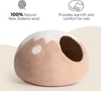 Cat Cave Bed -Handmade Wool Cat Bed Cave, Cat Bed Cat House, Felt Cat Caves for Indoor Cats and Kittens