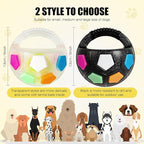 Dog Toy Ball with Handle, Toss and Fetch Play, Interactive Ball for Dogs Playing, Squeaky Floating (Black)