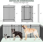 Dog Fence Outdoor for Yard Indoor Dog Playpen 40" Height 48 Panels Portable Dog Pen Metal Dog Kennel for RV Camping(Black-Silver)