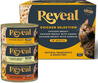 Reveal Natural Wet Cat Food, 12 Count, Grain Free, Limited Ingredient Canned Food for Cats, Chicken Variety in Broth, 2.47 oz Cans