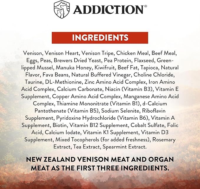 Addiction Wild Islands Forest Meat Dry Cat Food, Premium Venison Recipe with High-Protein & Grain-Free Formula for Primal Cat Nutrition - 4lbs