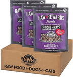 Northwest Naturals Raw Rewards Freeze-Dried Pork Heart Treats for Dogs and Cats - Bite-Sized Pieces - Healthy, 1 Ingredient, Human Grade Ingredients, All Natural, Proudly Made in USA, 3 Oz (Pack of 3)