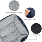 INVENHO XX-Large Dog Bed Rectangle Washable Orthopedic Soft Calming Sleeping Durable Pet Cuddler with Anti-Slip Bottom