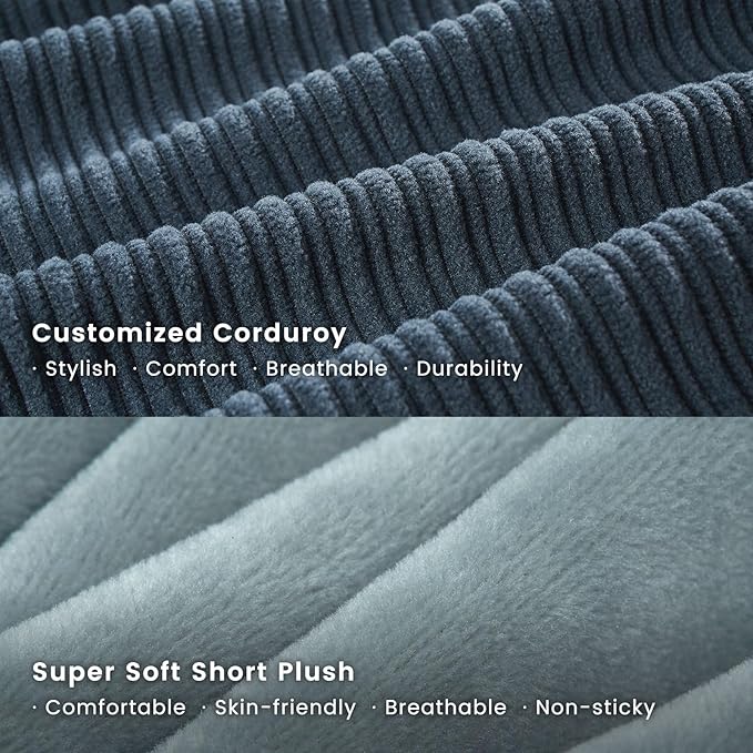 Miguel Orthopedic Dog Bed Medium Size Dog, Memory Foam Pet Bed Washable Removable Cover, Calming Puppy Bed with Sides, Dog Couch Comfort Sofa, Egg Foam Support, Non-Slip Bottom, Blue 30 inches