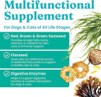 Solid Gold Cat & Dog Multivitamin Powder - Kelp Powder, Omega 3 & Vitamins for Dental, Digestive, Immune, Skin & Coat Health - Multi Vitamin for Dogs & Cats - Cat & Dog Food Additive Supplement - 1lb