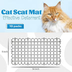 16 x 8 Inch Scat Mat for Cats, 10 Pack Scat Mat with Spikes, Cat Deterrent Outdoor for Dogs - Cat Spike to Keep Other Animals Away from Furniture, Plants (10 Pack)