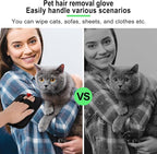 Pet Hair Removal Glove, Magic Brush Pet Hair, Cat Comb, Washable Reusable Dogs Cats Hair Gloves for Furniture, Bed, Sheets, Couch, Clothes, Carpet, Car Seat, Pet Grooming, Curtain (1PCS)