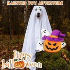 Halloween Dog Toys - Pumpkin & Ghosts Squeaky Plush, Hide & Seek for Small to Large Dogs