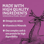 Canine Caviar - Leaping Spirit: Venison & Pearl Millet Alkaline Dry Dog Food, Limited Ingredients, Gluten-Free, Based on Science & Research, Veterinary Alternative Diet (22 Pound Bag)