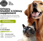 Cat & Dog Urinary Tract Treatment, Bladder & Kidney Support for Dogs and Cats, Powerful Yet Gentle Pet Care, with Liquid Cranberry & Glucosamine, Chicken Flavor, 6 oz Bottle, 3 Pack