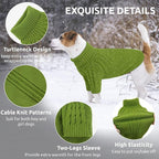 Queenmore XL Dog Sweater, Large Dog Sweaters for Male Dogs, Warm Pullover Pet Winter Clothes, Cozy Soft Holiday Doggy Kintsweater, Doggy Christmas Coat for Extra Large Pets, Pitbull, Boxer (Green,XL)