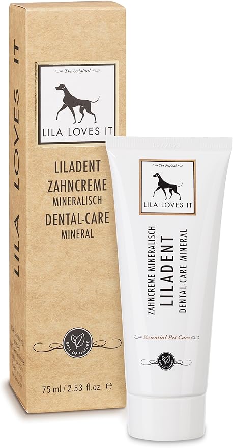 Toothpaste for Dogs - Natural Tooth Cleaning with Coconut Oil, Turmeric & Papaya Extract, Gentle & Effective, for Plaque, Tartar & Bad Breath, LILADENT Dental-Care Mineral by LILA LOVES IT, 75 ml