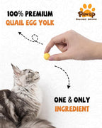 PAWUP Freeze Dried Cat & Dog Treats, Natural Quail Egg Yolk, Single Ingredient, High-Protein Pet Snacks for Skin & Coat Health, No Artificial Additives, 9.2 oz