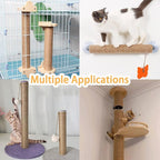 4 pcs Cat Scratching Post Replaceable Sisal Scratching Posts with Sisal Rope Claw Scratcher for Cat Trees Climbing Frame Cat Scratcher Furniture Cat Supplies for Indoor Cat Kittens Activity 15inch