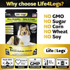 Soft Chews Hip and Joint Supplement for Dogs - Dog Joint Pain Relief Treats - Glucosamine, Chondroitin, Turmeric- Mobility Supplement (Hip & Joint + Skin & Coat, Bacon - 30 Soft Chews)
