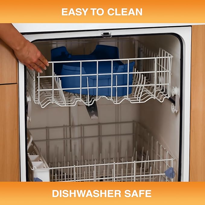 Neater Pet Brands Large Water Bowl for Dogs, Outdoor Dog Water Bowl (1.25 Gallon Extra-Large Capacity), Big Trough Style Food Dish for Indoors or Outside, No Spill Large Dog Bowls, Dark Blue