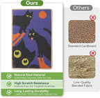 3-in-1 Sisal Cat Scratcher Mat 23.6x15.7'' Protects Carpet Couch & Furniture with Sticker Tape, Floor & Wall Cat Scratching Pad, Anti-Slip, Durable for Indoor Outdoor Cats (Royal Purple)