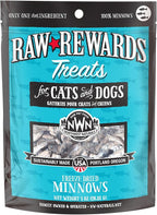 Northwest Naturals Raw Rewards Freeze-Dried Minnow Treats for Dogs and Cats - Bite Sized Pieces - Grain Free - 1 Ingredient - Healthy - Human Grade - All Natural - USA Made - 1 Oz