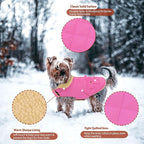Large Dog Coat - Warm & Windproof Winter Jacket for Extra-Large Dogs - Pink, Golden Retriever to Husky Sizes