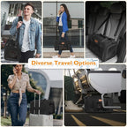 PETUX TSA Approved Pet Carrier in Cabin, 17"x11"x9.5" Soft Cat Carriers for Small Cat up to 12 lb and Puppy up to 10 lb, Top Open Portable Pet Carrier Airline Approved for Travel and Vet Visit (Black)