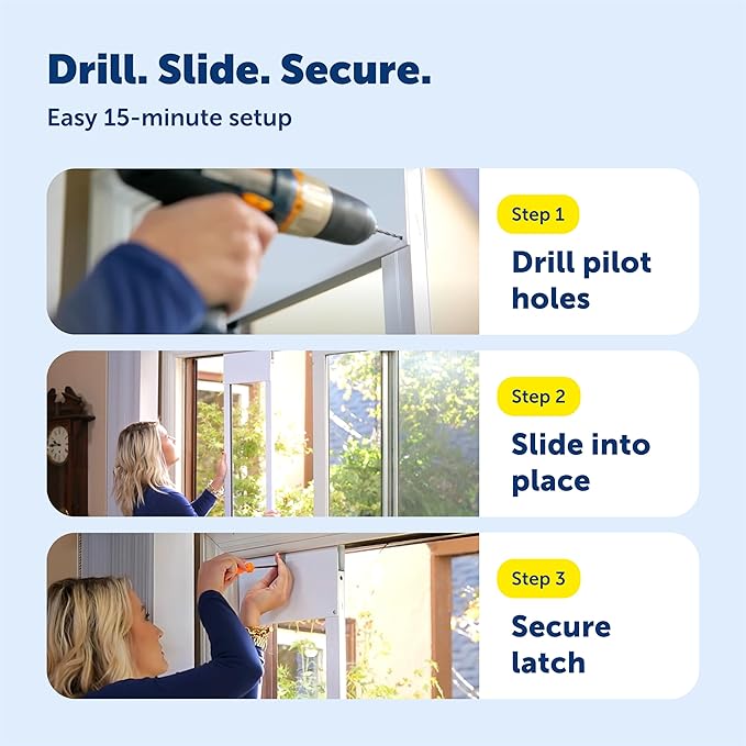 PetSafe Sliding Glass Pet Door - No-Cut DIY Install Doggy Door for Renters - Aluminum Frame - Adjustable Height 75 7/8" to 81" - Ideal for Large Dogs Up to 100 lb - Black