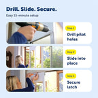 PetSafe Sliding Glass Pet Door - No-Cut DIY Install Doggy Door for Renters - Aluminum Frame - Adjustable Height 75 7/8" to 81" - Ideal for Large Dogs Up to 100 lb - Black