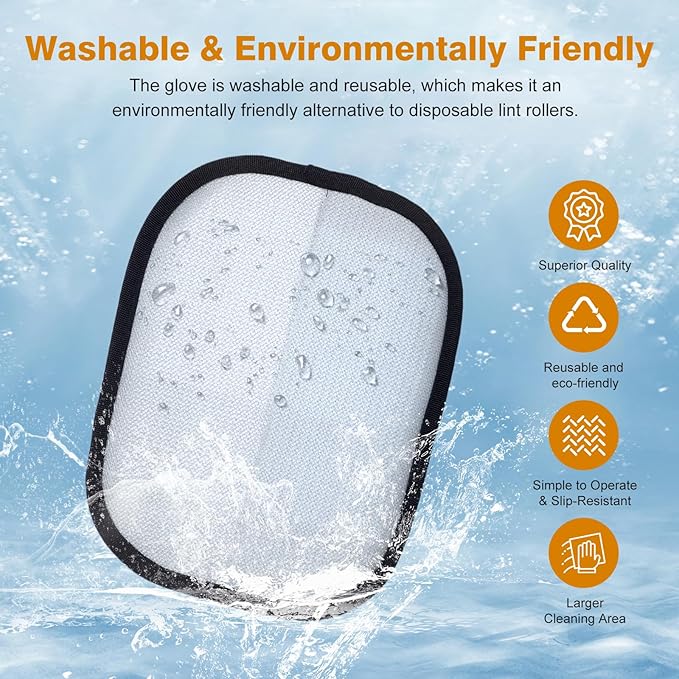 2Pcs Pet Hair Removal Gloves for Cats and Dogs. The Latest Reusable electrostatic pet Hair Removal Gloves.Pet Hair Removal Tool Suitable for Sofas, Bed Sheets, Clothing, and car Seats