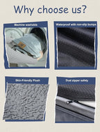 Orthopedic Dog Bed for Large Size Dogs, Waterproof Dog Beds with 4-Sides Removable Bolster, Large Pet Beds Non-Slip Bottom Pet Couch with Removable Washable Cover, Gray