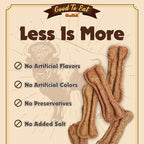 Gootoe Buffalo Dog Treats, Buffalo Bites Bone Shaped 1.5 lb Natural Low-Fat Chews for Training & Rewards, Limited Ingredient, Resealable Bag, Perfect for Small Dogs & Puppies