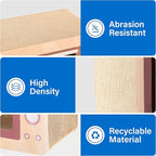 Oven Cat Scratcher Board - Durable Lounge Bed for Cats - Indoor Scratch Pad & Play House - Corrugated Toy for Cat Birthday - 17.3L*13.4W*9.1H