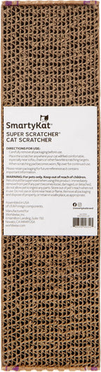 SmartyKat Super Scratcher Corrugated Cat Scratcher, Catnip Infusion Technology - Brown, Single Wide