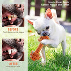 Dog Chew Toys for Aggressive Chewers,Food Grade Non-Toxic Dental Pet Toy,Tough Durable Indestructible Dog Toys for Small Medium Dogs.Orange（8IB-15IB）