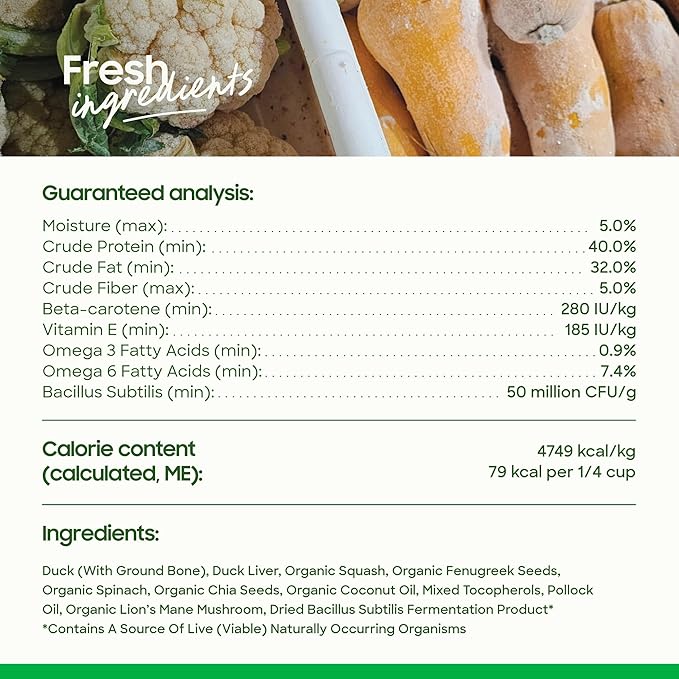 smallbatch Freeze Dried Dog Treats, Superfood Food Topper Duck Bites for Dogs & Cats, Probiotics, Organic Ingredients, High Protein, Grain Free Healthy Treat or Food Topper, Made in The USA, 7 oz Bag