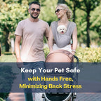 Dog Carrier for Small Dogs, Front Facing Dog Carrier Sling, Hands Free Cat Sling, Size Adjustable, Reducing Back Pain, Soft Cotton, Premium Dog Sling Carrier (Plus, Heather Gray)